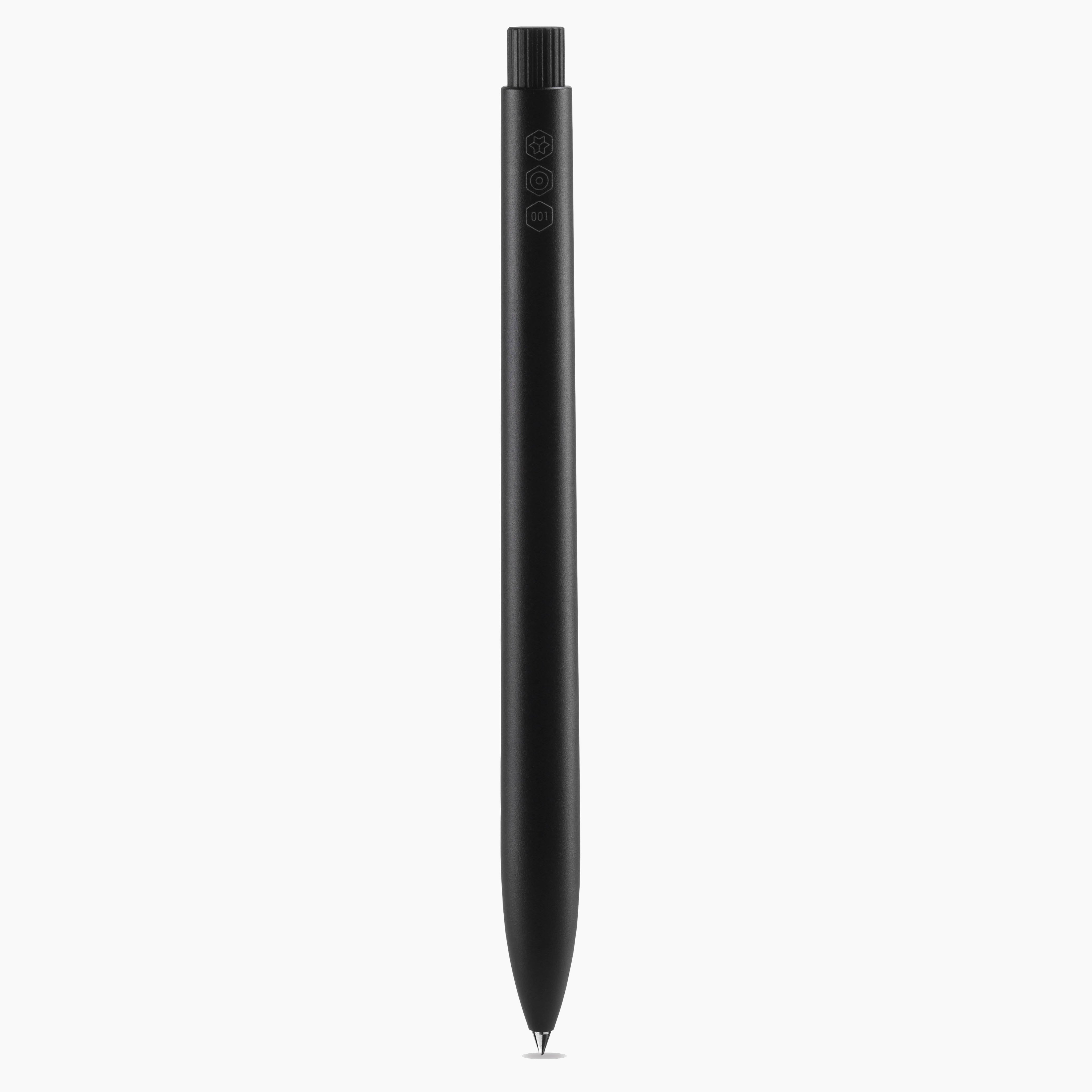 AJOTO Northern Coal | Black Aluminium rollerball Pen